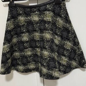 S47 by Sachin & Babi Boucle & Tweed Skater Shirt with Faux Leather Waistband.